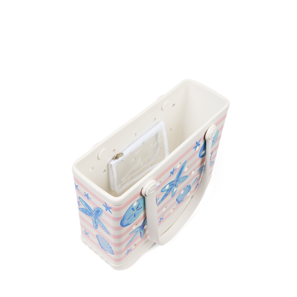 Baby Bogg Bag - Pink Stripes & Blue Shells - Image 3