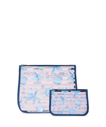 Decorative Insert - Pink Stripes & Blue Shells