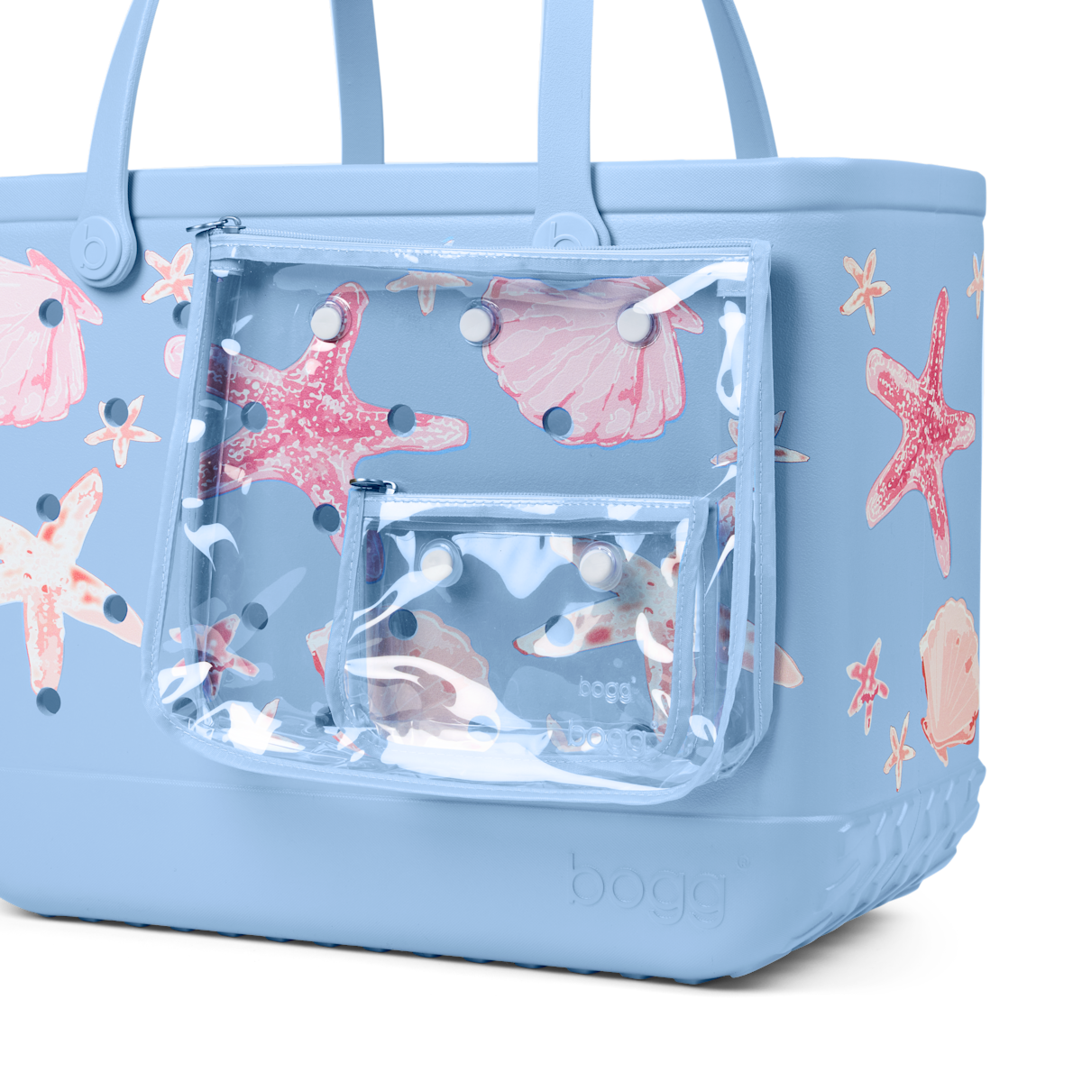 Original Bogg Bag - Carolina Blue Shells and Starfish - Image 5
