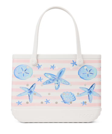 Original Bogg Bag - Pink Stripes & Blue Shells
