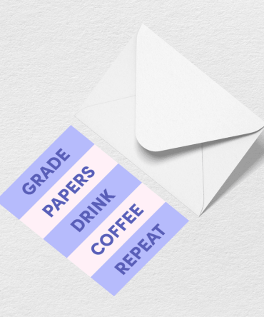 Grade Papers Greeting Card