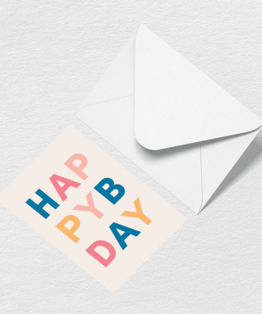Happy Birthday Letters Greeting Card