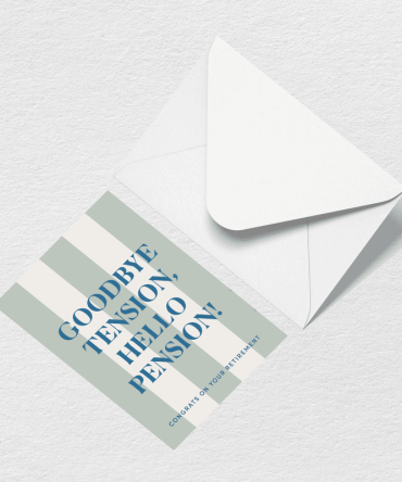 Hello Pension Greeting Card
