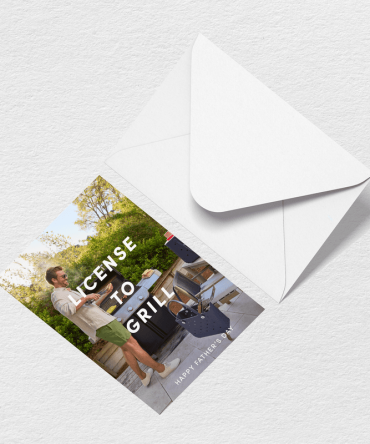 Father's Day License To Grill Greeting Card